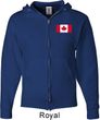 Mens Canadian Flag Pocket Print Full Zip Hoodie