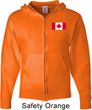 Mens Canadian Flag Pocket Print Full Zip Hoodie