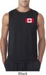 Mens Canadian Flag Pocket Print Sleeveless Shirt