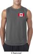Mens Canadian Flag Pocket Print Sleeveless Shirt