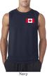 Mens Canadian Flag Pocket Print Sleeveless Shirt