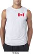 Mens Canadian Flag Pocket Print Sleeveless Shirt