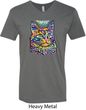 Mens Cat Tee Love Cat V-neck Shirt
