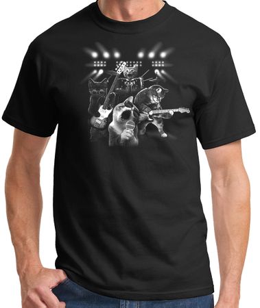 Mens "Cats Rock" T-shirt - Black