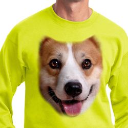 Mens Corgi Sweatshirt Big Corgi Face Sweat Shirt Mens Corgi Sweatshirt Big Corgi Face Sweat Shirt