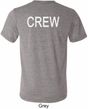 Mens Crew Back Print Tri Blend Shirt