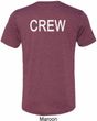 Mens Crew Back Print Tri Blend Shirt