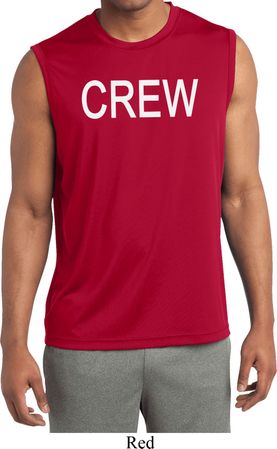 Mens Crew Moisture Wicking Sleeveless Shirt