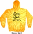 Mens Dad Hoodie Best Dad Ever Black Print Tie Dye Hoody