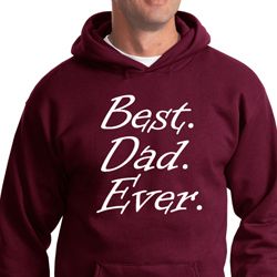 Mens Dad Hoodie Best Dad Ever White Print Hoody