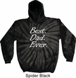 Mens Dad Hoodie Best Dad Ever White Print Tie Dye Hoody