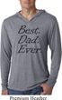 Mens Dad Shirt Best Dad Ever Black Print Lightweight Hoodie T-Shirt