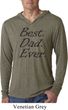 Mens Dad Shirt Best Dad Ever Black Print Lightweight Hoodie T-Shirt