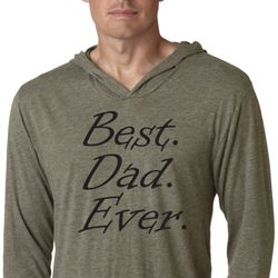 Mens Dad Shirt Best Dad Ever Black Print Lightweight Hoodie T-Shirt Mens Dad Shirt Best Dad Ever Black Print Lightweight Hoodie T-Shirt