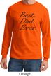 Mens Dad Shirt Best Dad Ever Black Print Long Sleeve Tee T-Shirt