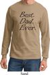 Mens Dad Shirt Best Dad Ever Black Print Long Sleeve Tee T-Shirt