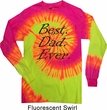 Mens Dad Shirt Best Dad Ever Black Print Long Sleeve Tie Dye T-shirt