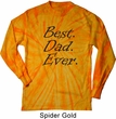Mens Dad Shirt Best Dad Ever Black Print Long Sleeve Tie Dye T-shirt