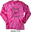 Mens Dad Shirt Best Dad Ever Black Print Long Sleeve Tie Dye T-shirt