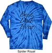 Mens Dad Shirt Best Dad Ever Black Print Long Sleeve Tie Dye T-shirt