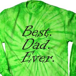 Mens Dad Shirt Best Dad Ever Black Print Long Sleeve Tie Dye T-shirt Mens Dad Shirt Best Dad Ever Black Print Long Sleeve Tie Dye T-shirt