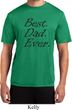 Mens Dad Shirt Best Dad Ever Black Print Moisture Wicking Tee T-Shirt