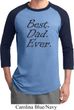 Mens Dad Shirt Best Dad Ever Black Print Raglan Tee T-Shirt