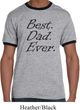 Mens Dad Shirt Best Dad Ever Black Print Ringer Tee T-Shirt