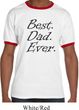 Mens Dad Shirt Best Dad Ever Black Print Ringer Tee T-Shirt