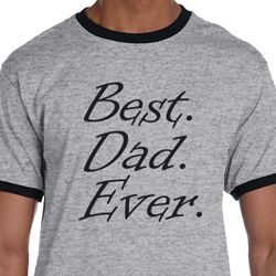Mens Dad Shirt Best Dad Ever Black Print Ringer Tee T-Shirt Mens Dad Shirt Best Dad Ever Black Print Ringer Tee T-Shirt