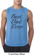 Mens Dad Shirt Best Dad Ever Black Print Sleeveless Tee T-Shirt