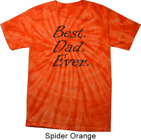 Mens Dad Shirt Best Dad Ever Black Print Spider Tie Dye Tee T-shirt