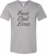 Mens Dad Shirt Best Dad Ever Black Print Tri Blend V-neck Tee T-Shirt
