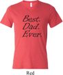 Mens Dad Shirt Best Dad Ever Black Print Tri Blend V-neck Tee T-Shirt
