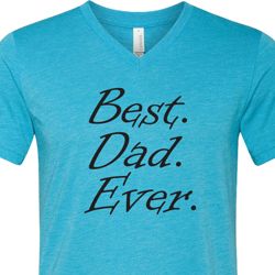 Mens Dad Shirt Best Dad Ever Black Print Tri Blend V-neck Tee T-Shirt Mens Dad Shirt Best Dad Ever Black Print Tri Blend V-neck Tee T-Shirt