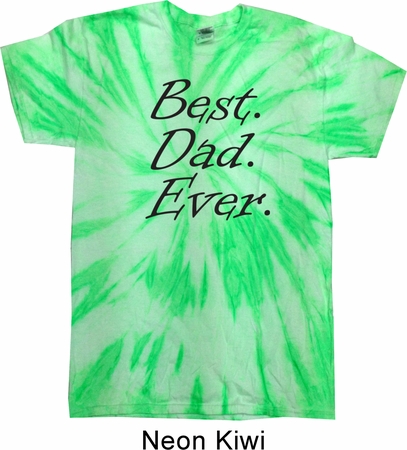 Mens Dad Shirt Best Dad Ever Black Print Twist Tie Dye Tee T-shirt