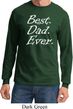 Mens Dad Shirt Best Dad Ever White Print Long Sleeve Tee T-Shirt