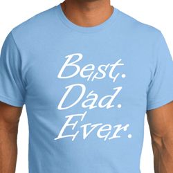 Mens Dad Shirt Best Dad Ever White Print Organic Tee T-Shirt