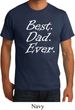 Mens Dad Shirt Best Dad Ever White Print Organic Tee T-Shirt