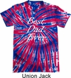 Mens Dad Shirt Best Dad Ever White Print Patriotic Tie Dye Tee T-shirt
