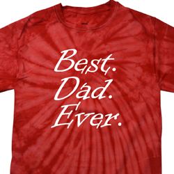 Mens Dad Shirt Best Dad Ever White Print Spider Tie Dye Tee T-shirt