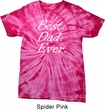 Mens Dad Shirt Best Dad Ever White Print Spider Tie Dye Tee T-shirt