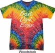 Mens Dad Shirt Best Dad Ever White Print Tie Dye Tee T-shirt