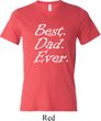Mens Dad Shirt Best Dad Ever White Print Tri Blend V-neck Tee T-Shirt