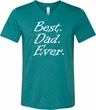 Mens Dad Shirt Best Dad Ever White Print Tri Blend V-neck Tee T-Shirt