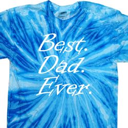 Mens Dad Shirt Best Dad Ever White Print Twist Tie Dye Tee T-shirt