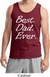 Mens Dad Tanktop Best Dad Ever White Print Tank Top