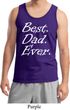 Mens Dad Tanktop Best Dad Ever White Print Tank Top