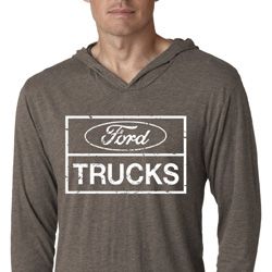 Mens Distressed Ford Trucks Lightweight Hoodie Shirt Mens Distressed Ford Trucks Lightweight Hoodie Shirt