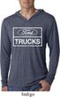 Mens Distressed Ford Trucks Lightweight Hoodie Shirt